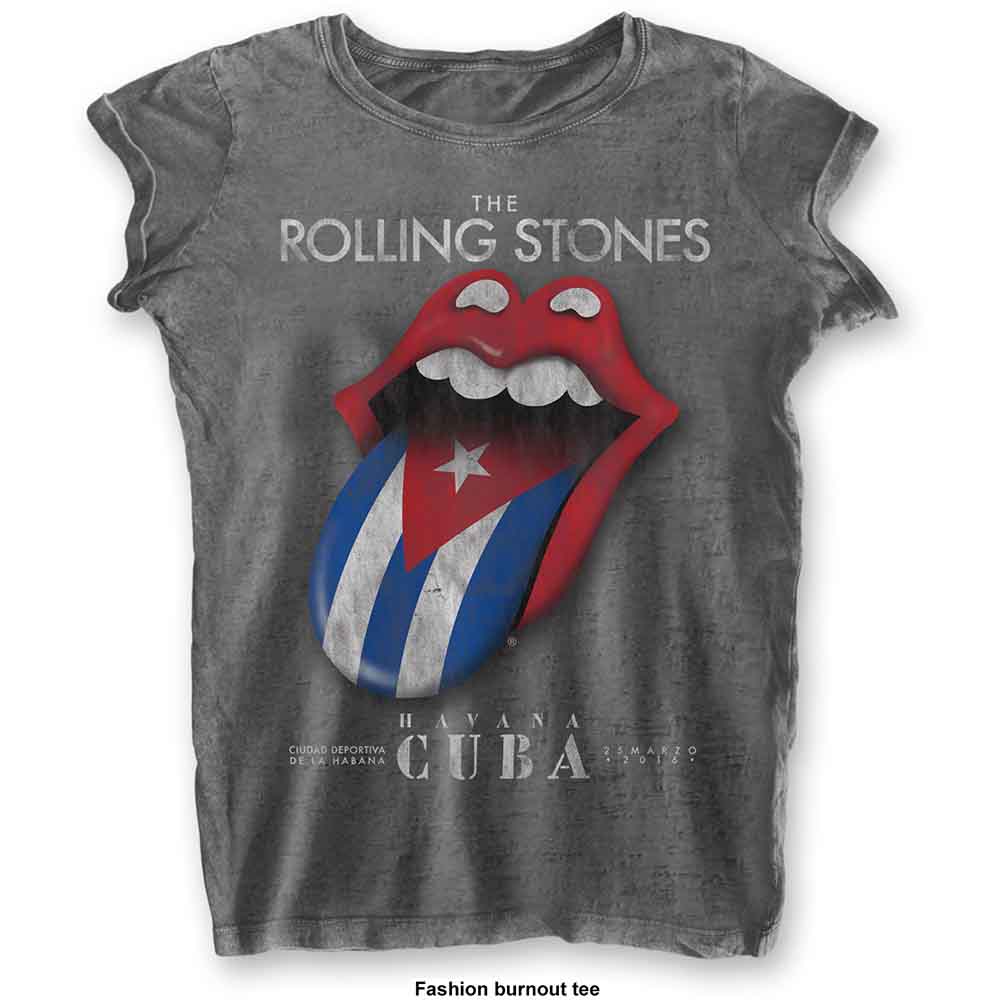 The Rolling Stones - Havana Cuba - T-Shirt Grey
