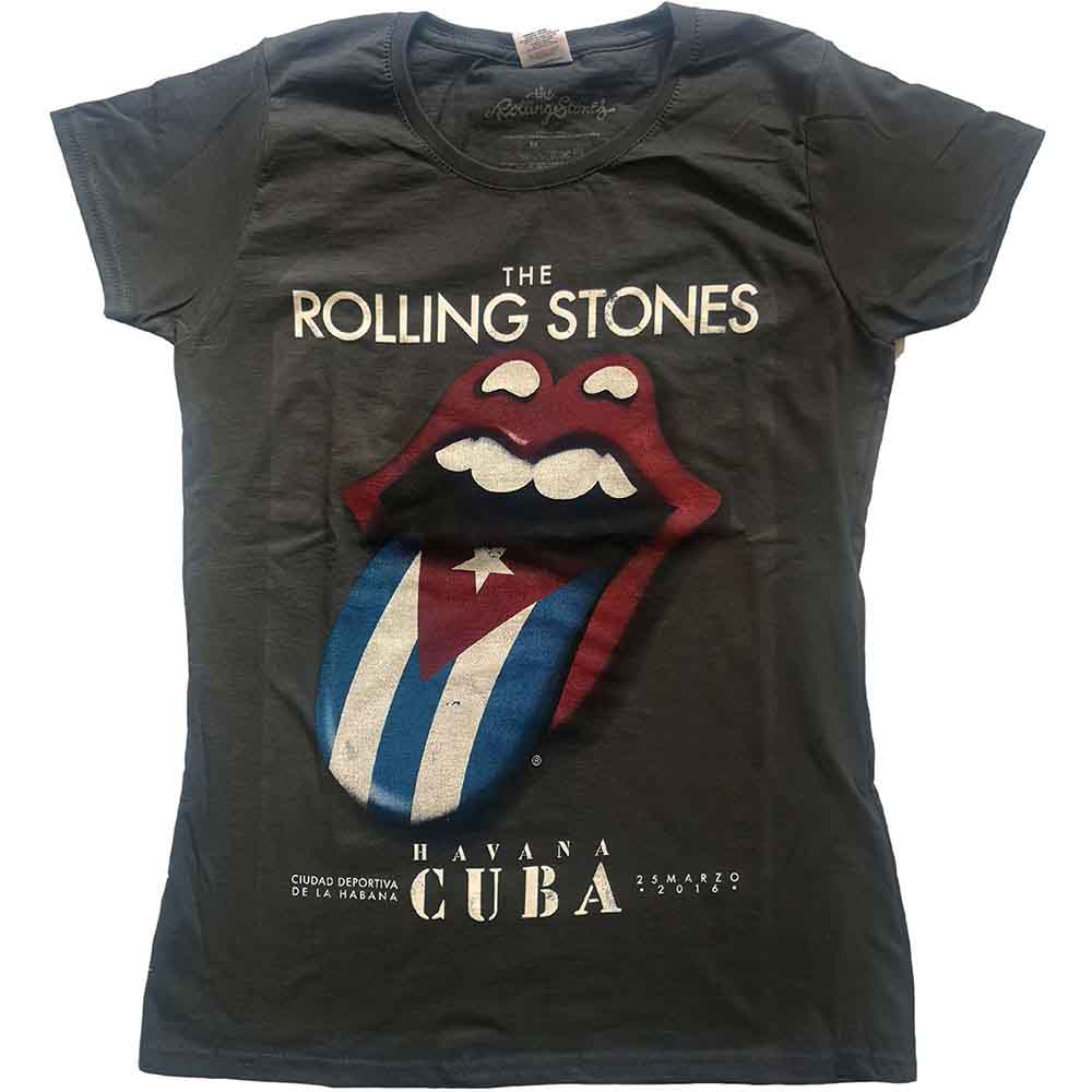 The Rolling Stones - Havana Cuba - T-Shirt Grey