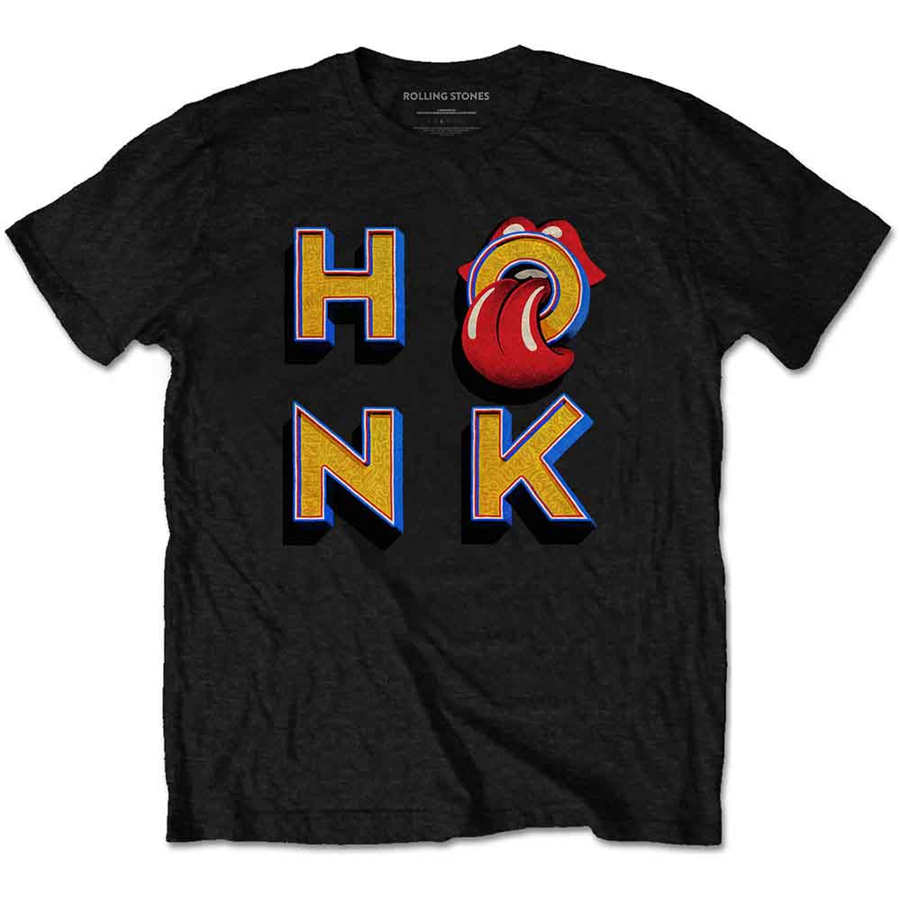 The Rolling Stones - Honk Letters - T-Shirt Black