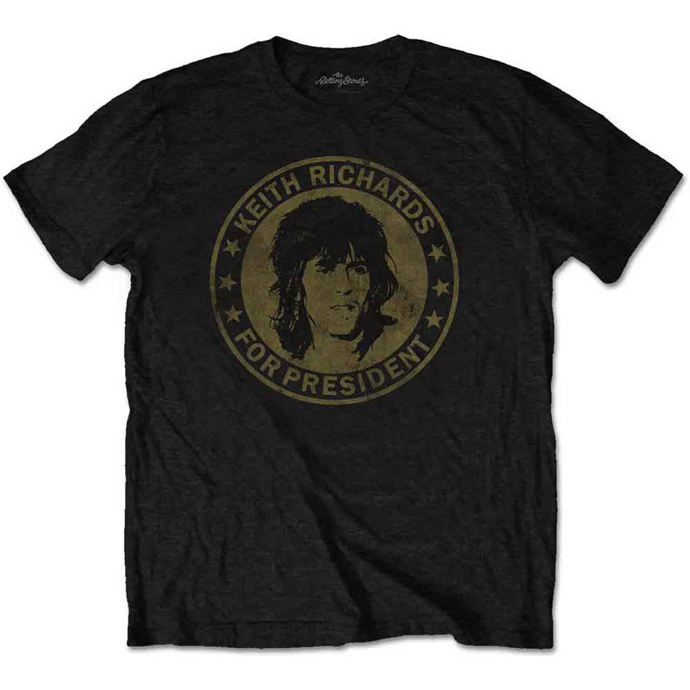 The Rolling Stones - Keith for President - T-Shirt Black