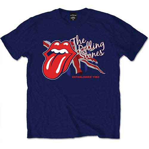 The Rolling Stones - Lick the Flag - T-Shirt Blue
