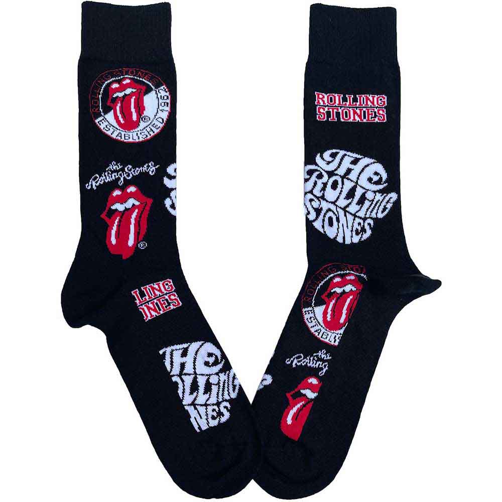 The Rolling Stones - Logos - Socks Black