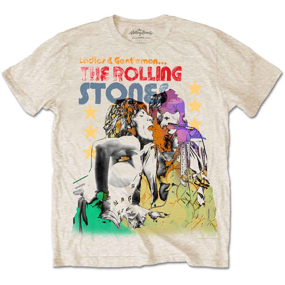 The Rolling Stones - Mick & Keith Watercolour Stars - T-Shirt Neutral