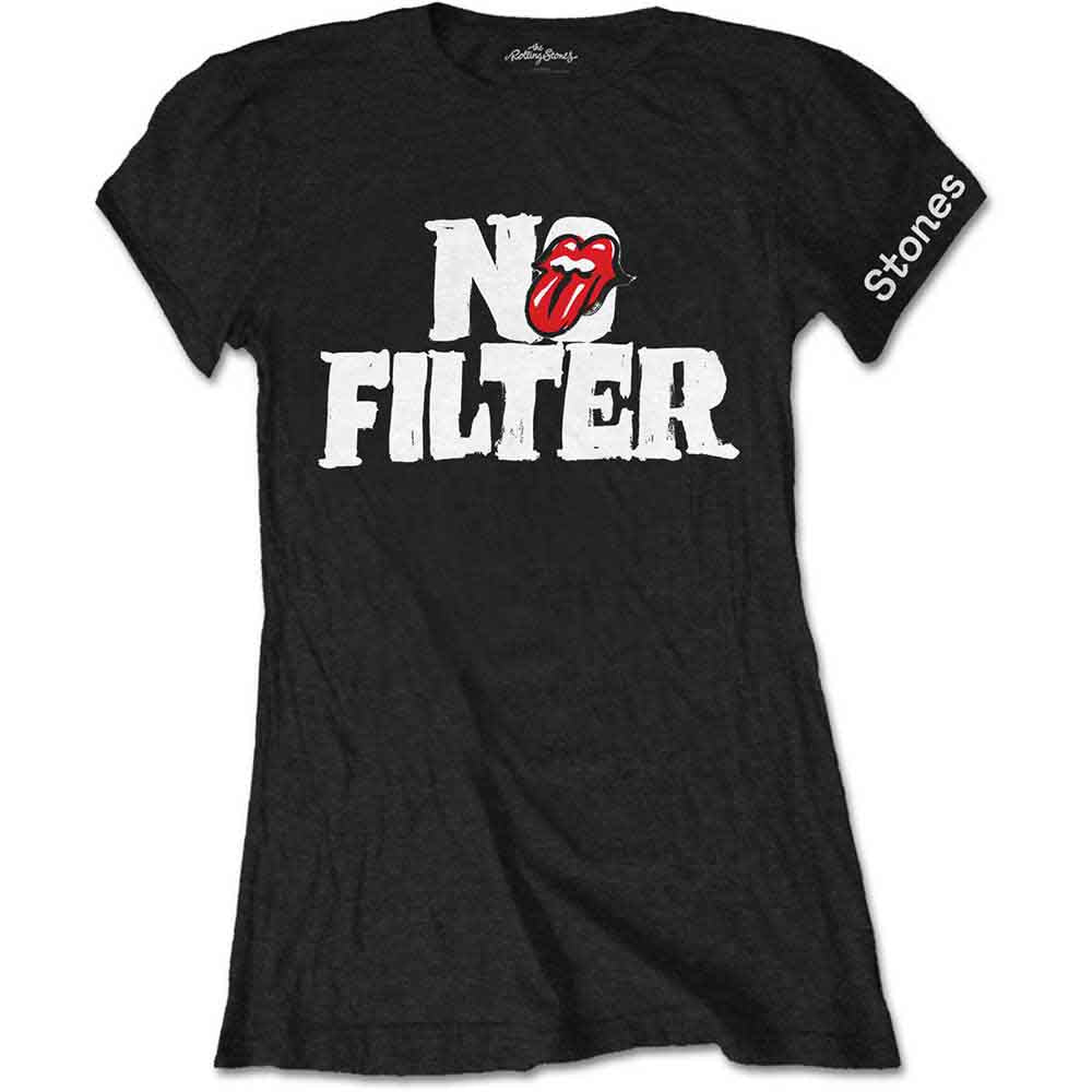 The Rolling Stones - No Filter Header Logo - T-Shirt Black