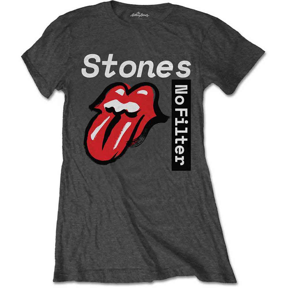 The Rolling Stones - No Filter Text - T-Shirt Grey