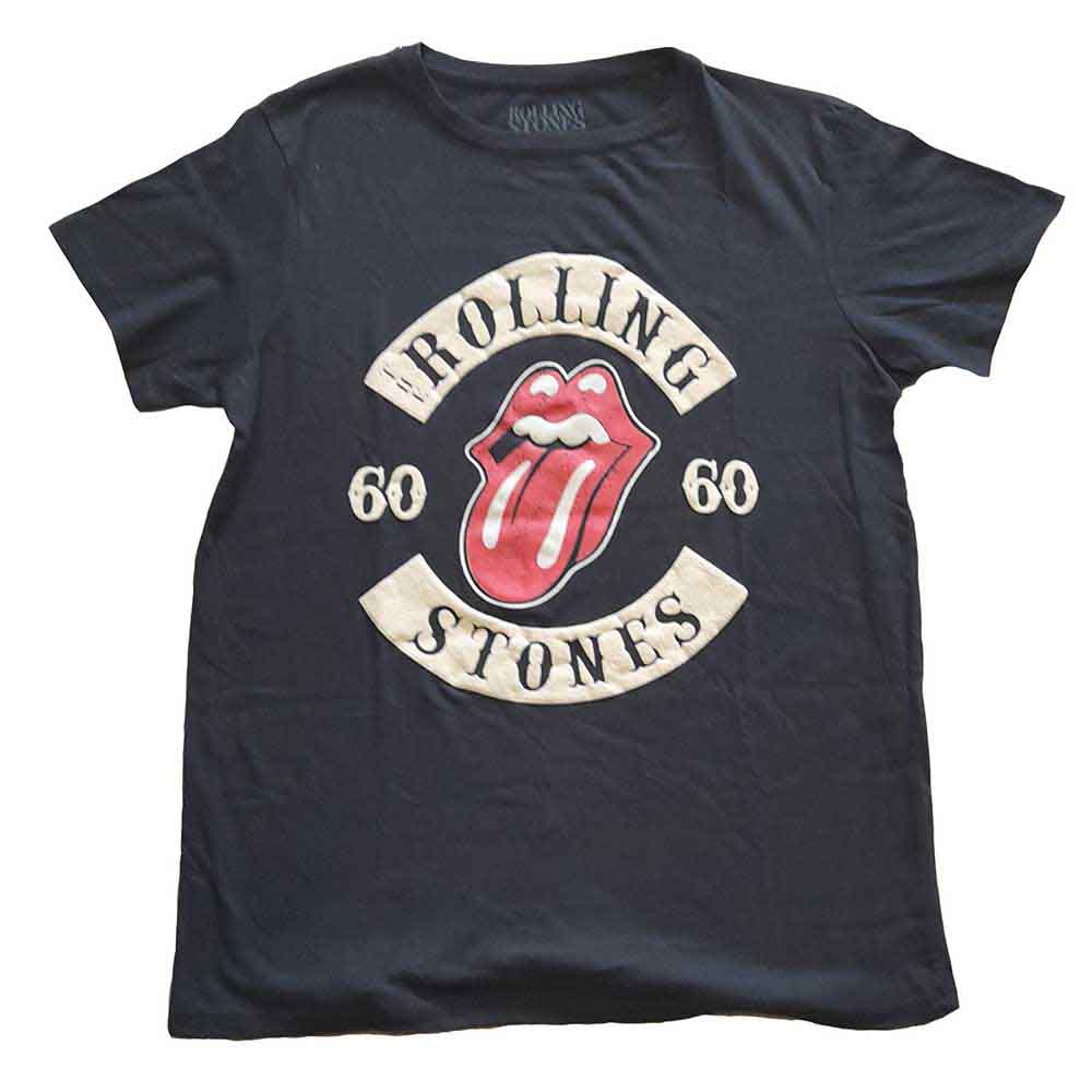 The Rolling Stones - Sixty Biker Tongue - T-Shirt Black