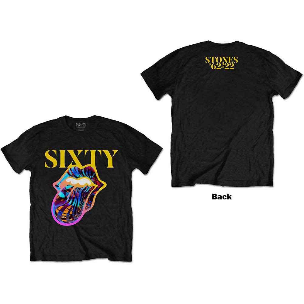 The Rolling Stones - Sixty Cyberdelic Tongue - T-Shirt Black