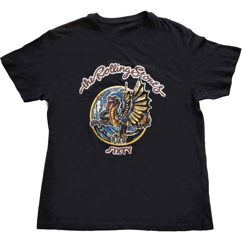 The Rolling Stones - Sixty Dragon Globe - T-Shirt Black
