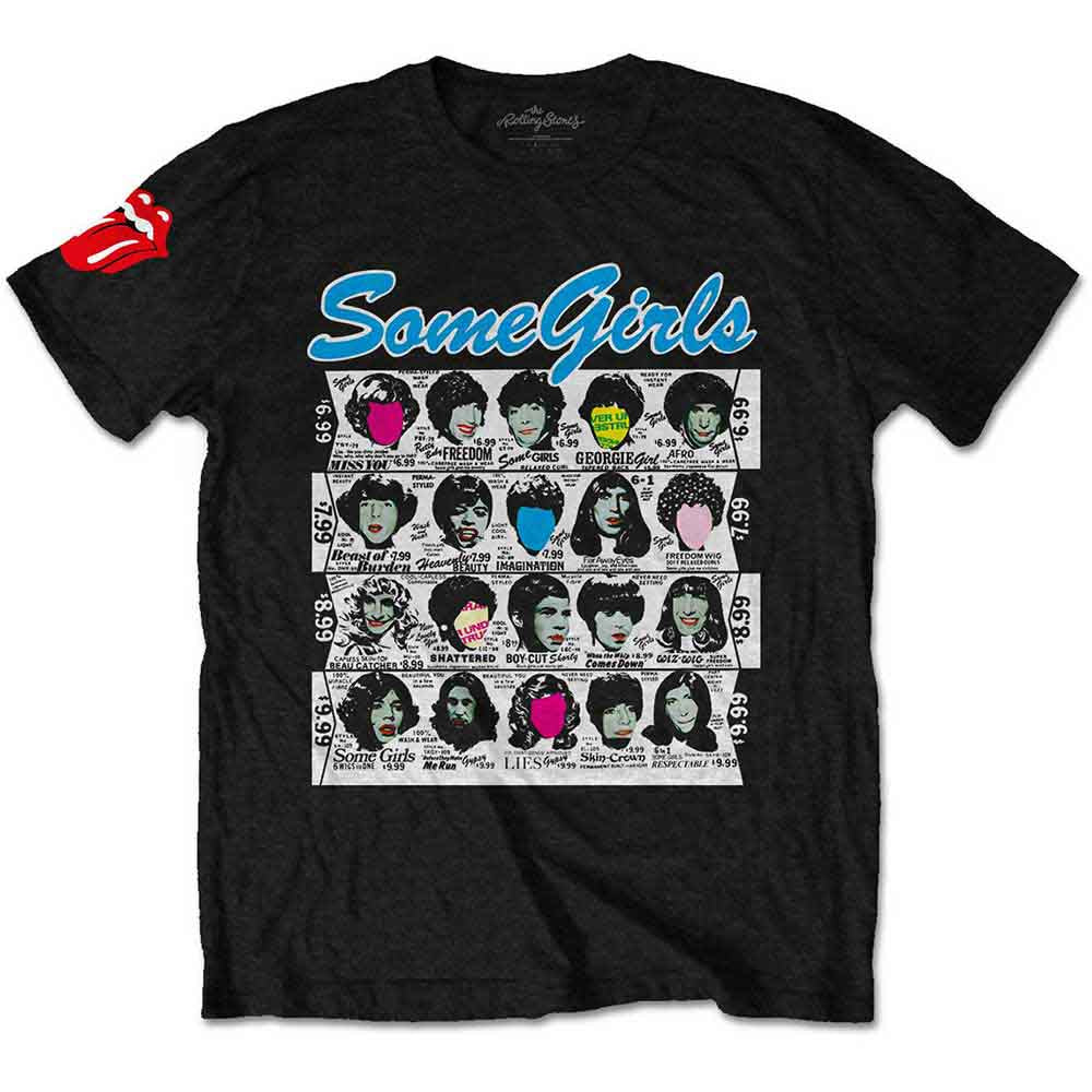 The Rolling Stones - Some Girls Album - T-Shirt Black