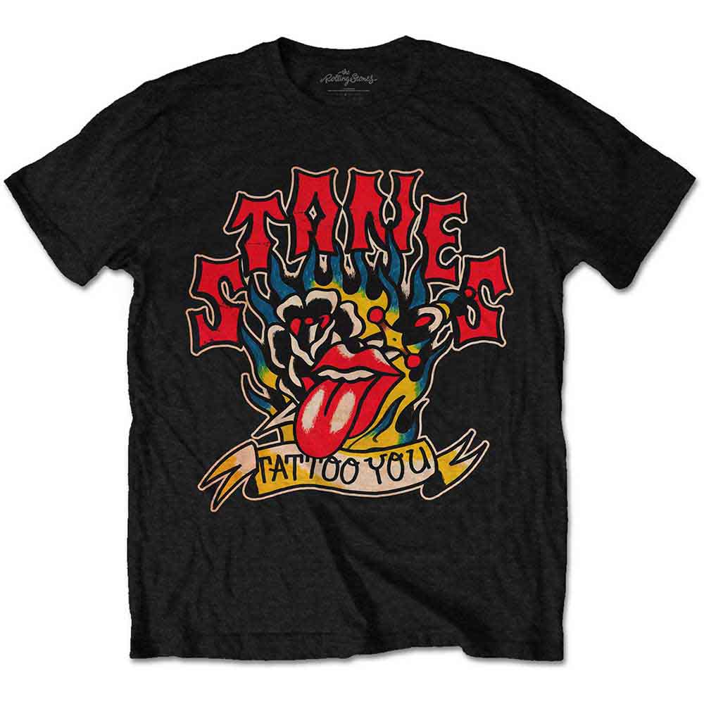 The Rolling Stones - Tattoo You Blue Flames - T-Shirt Black