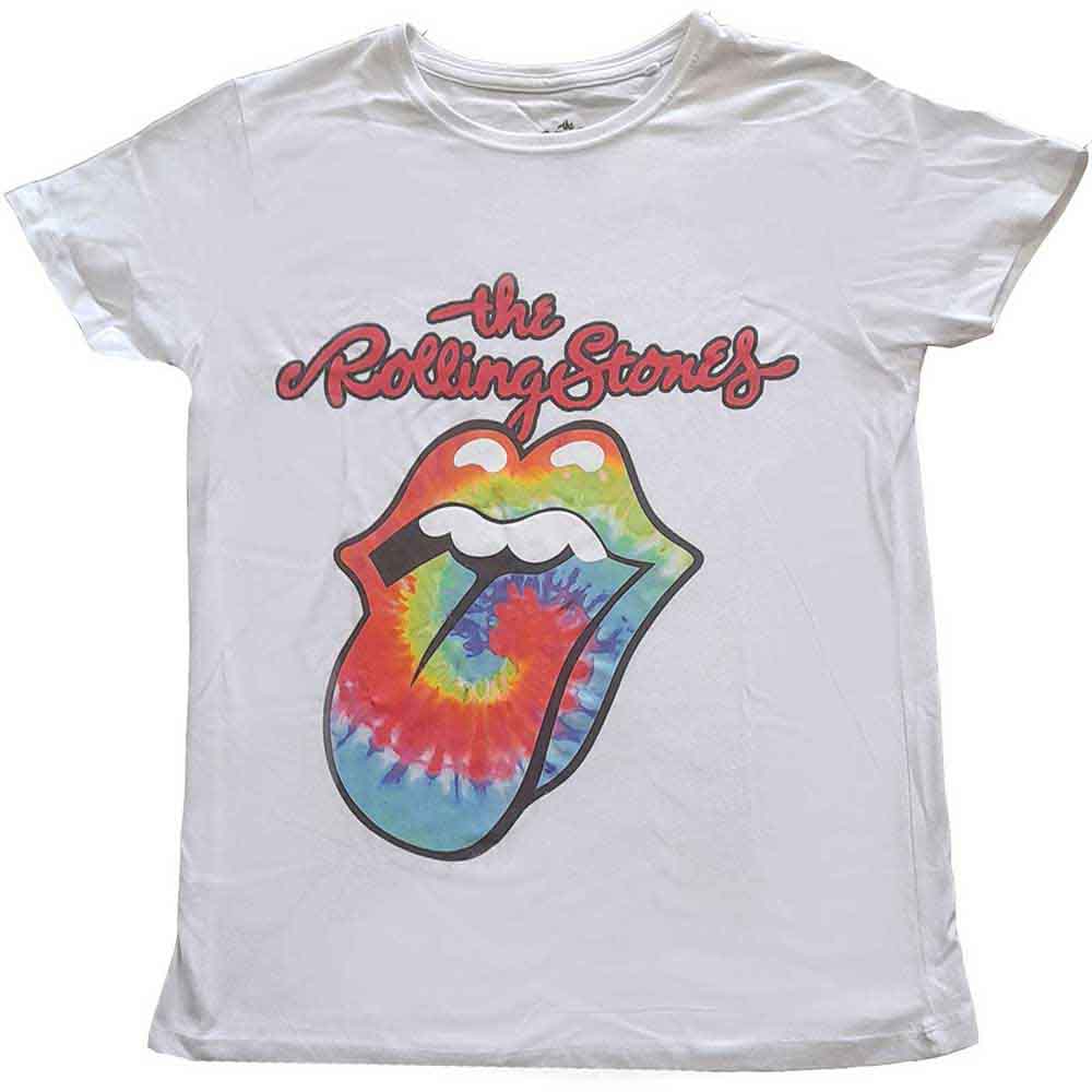 The Rolling Stones - Tie Dye Tongue - T-Shirt White