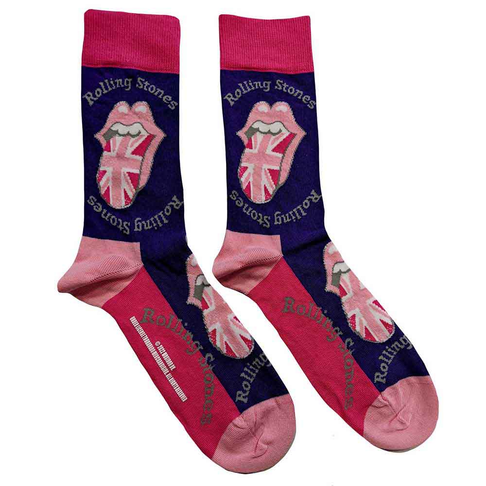 The Rolling Stones - UK Tongue - Socks Purple