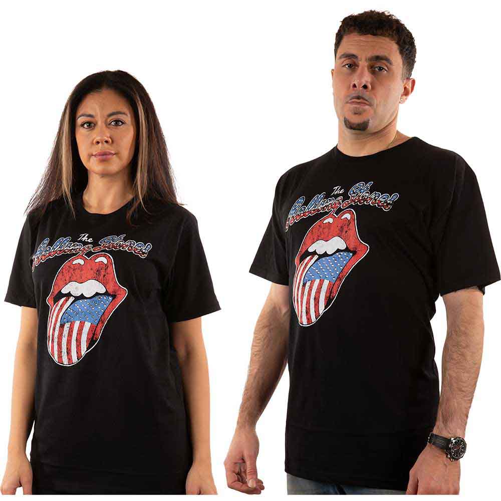 The Rolling Stones - USA Tongue - T-Shirt Black