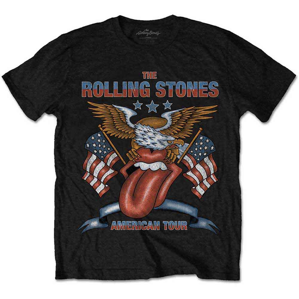 The Rolling Stones - USA Tour Eagle - T-Shirt Black