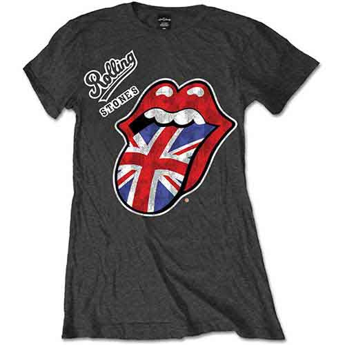 The Rolling Stones - Vintage British Tongue - T-Shirt Grey