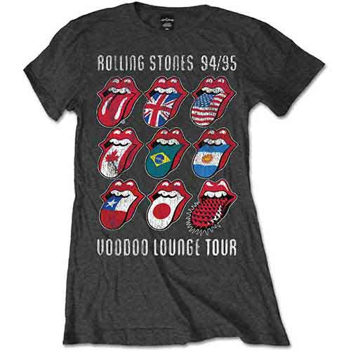 The Rolling Stones - Voodoo Lounge Tongues - T-Shirt Grey