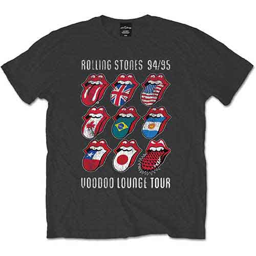 The Rolling Stones - Voodoo Lounge Tongues - T-Shirt Grey