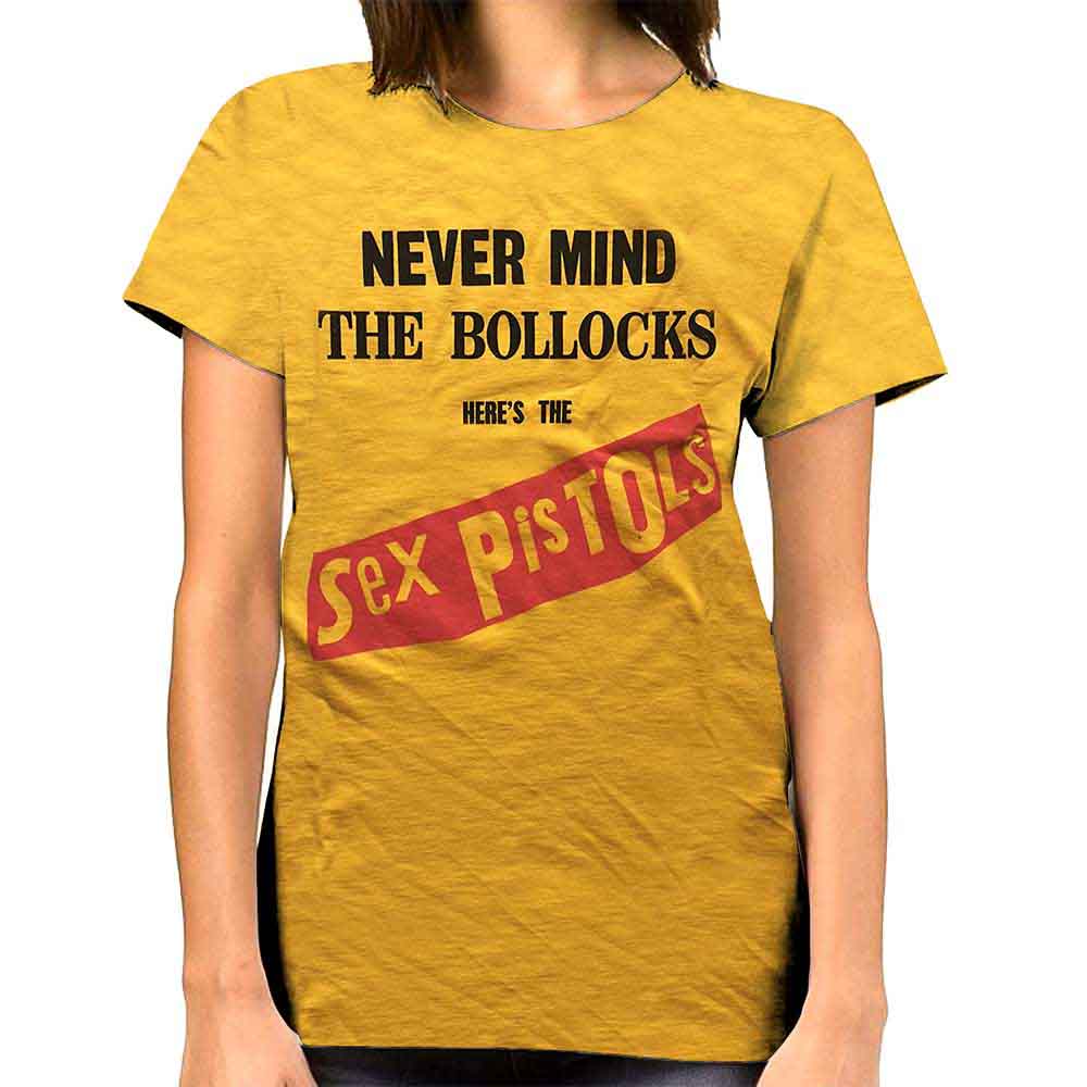 The Sex Pistols - Never Mind the Bollocks Original Album - T-Shirt Yellow