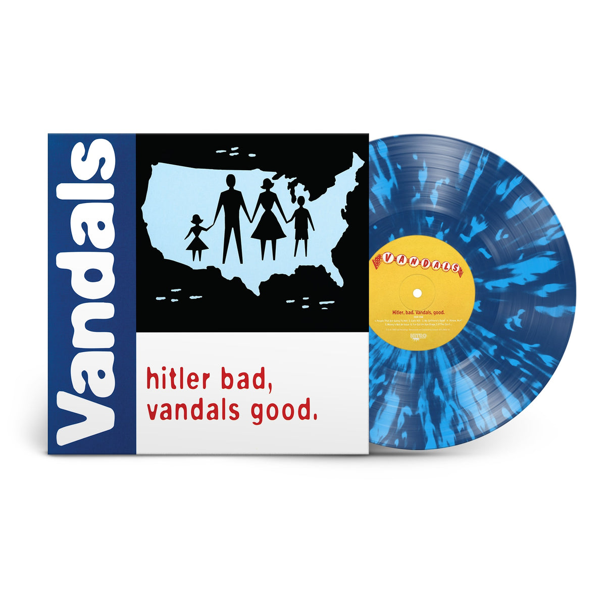 The Vandals - Hitler Bad, Vandals Good. (25th Anniversary Edition) [White/Blue Splatter LP] - Vinyl