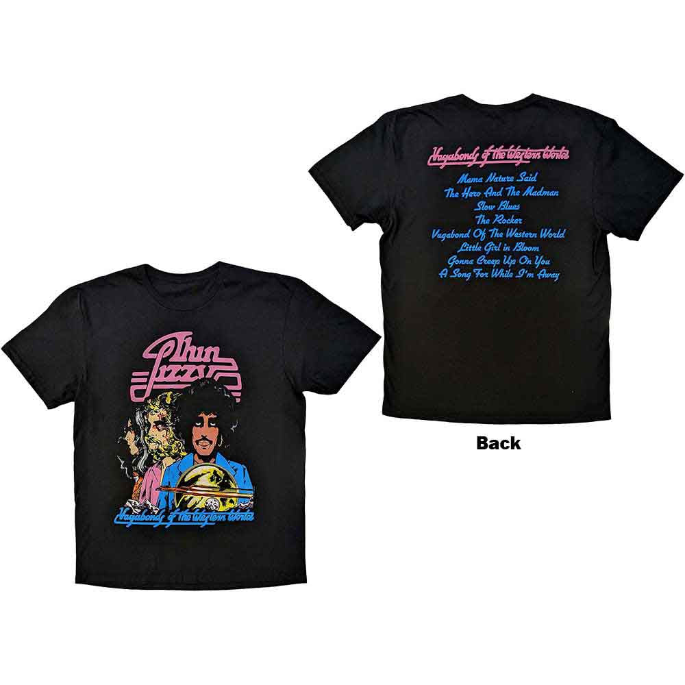 Thin Lizzy - Vagabonds of the Western World Tracklist - T-Shirt Black