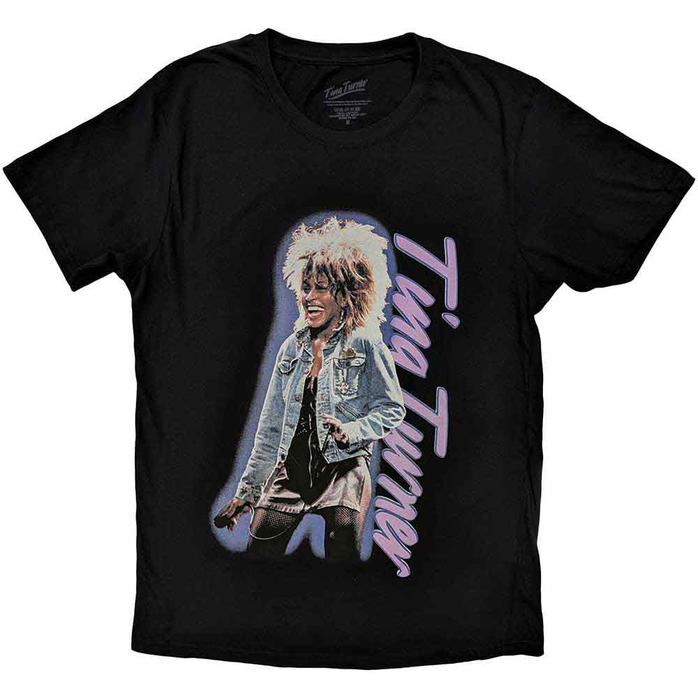 Tina Turner - Vertical Logo - T-Shirt Black