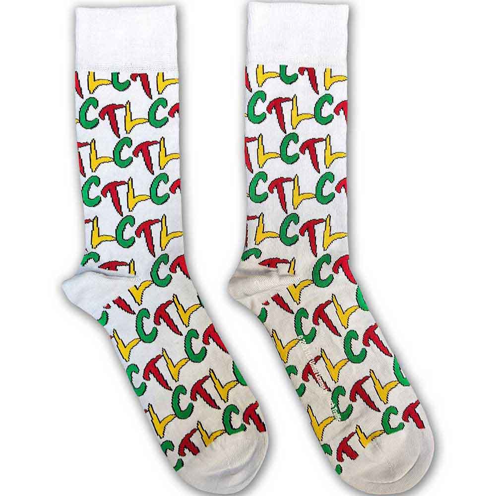 Tlc - Logo Repeat - Socks White