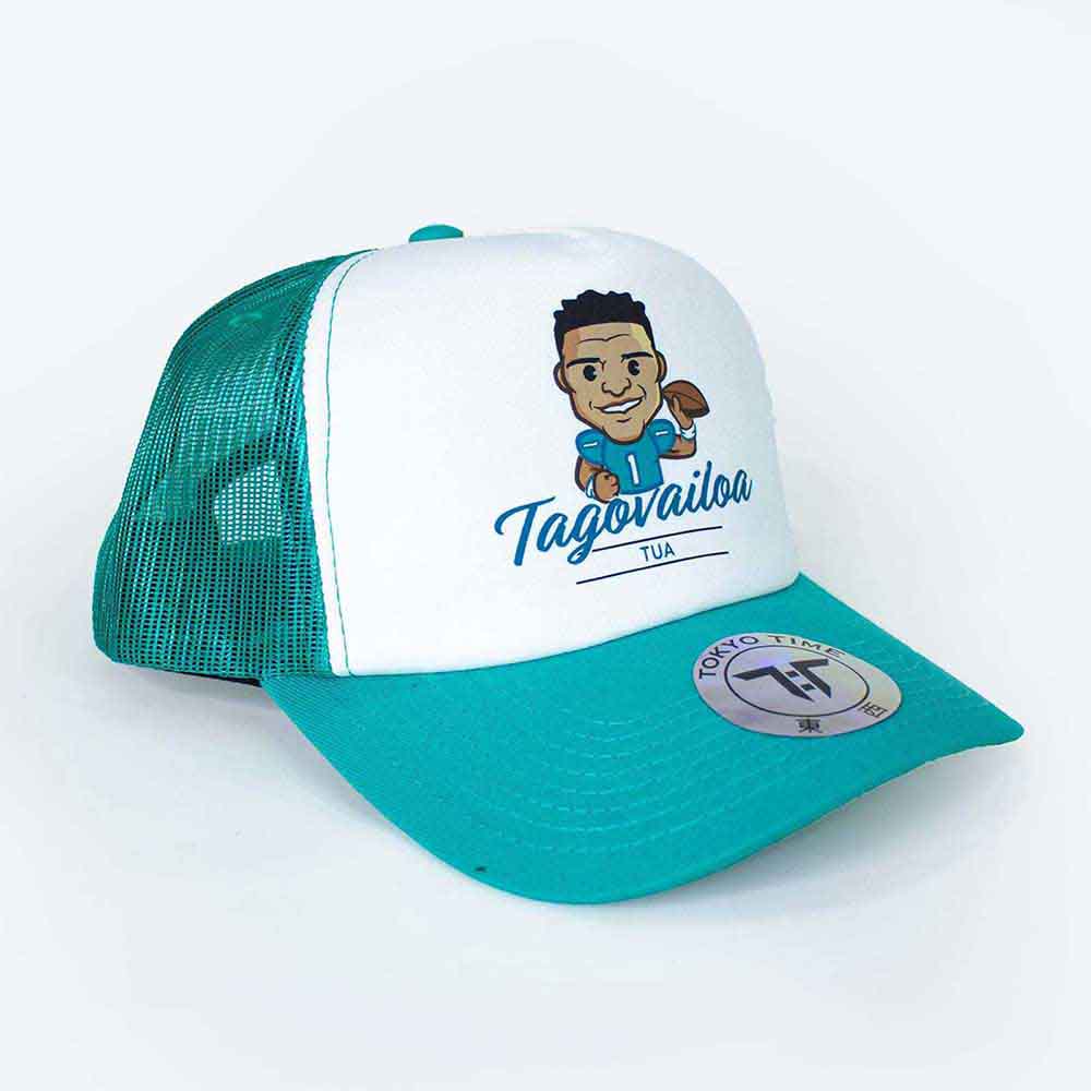 Tokyo Time - Tua Tagovalioa NFLPA Emoji - Hat White, Green, Blue