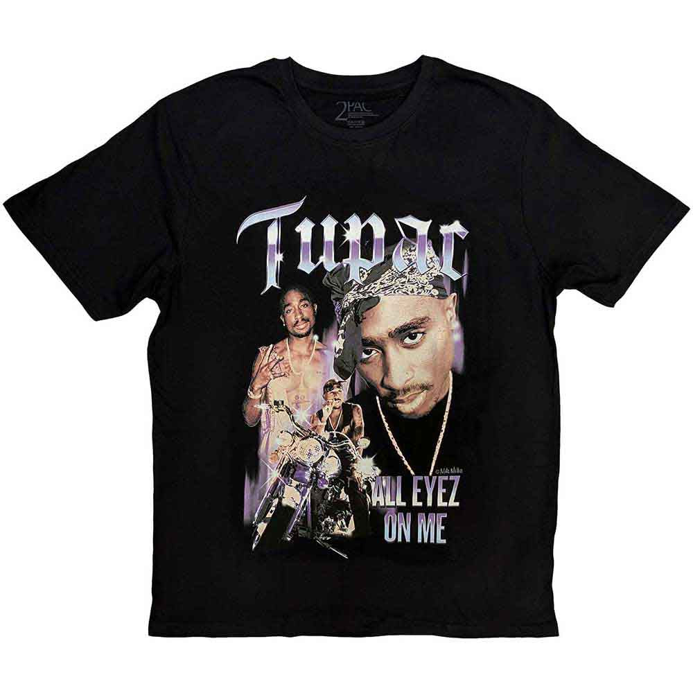 Tupac - All Eyez Blue Homage - T-Shirt Black