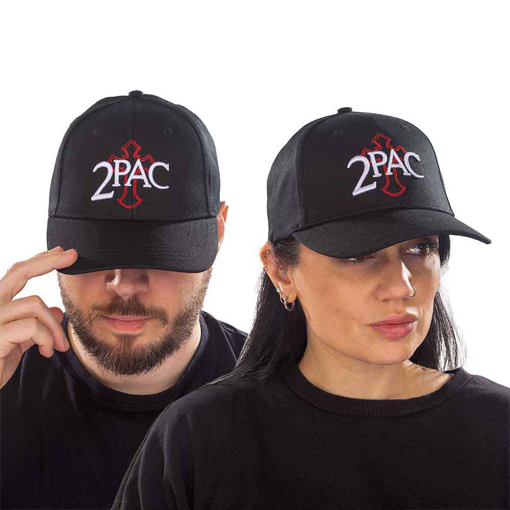 Tupac - Cross Logo - Hat Black