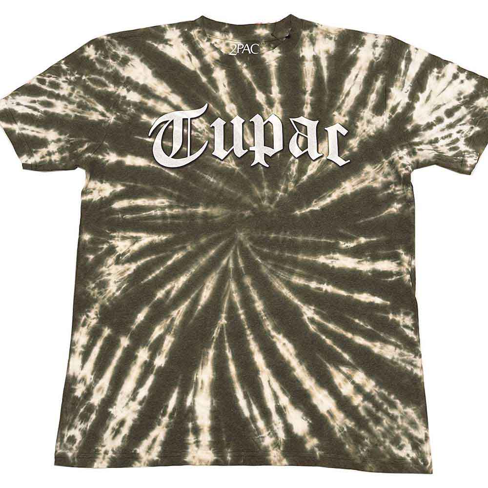 Tupac - Gothic Logo - T-Shirt Green