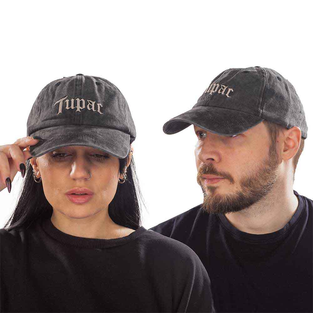 Tupac - Gothic Logo - Hat Grey