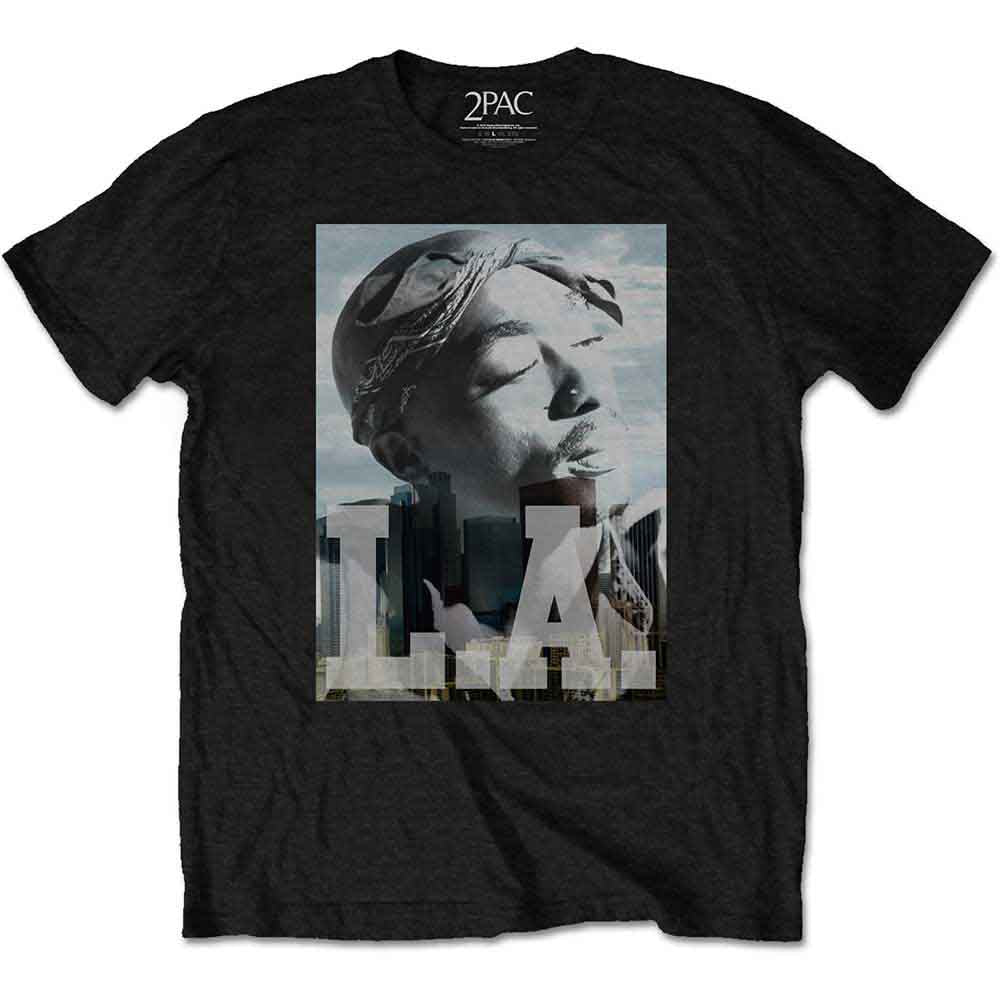 Tupac - LA Skyline - T-Shirt Black