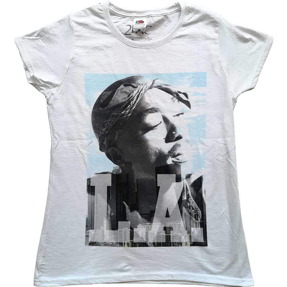 Tupac - LA Skyline - T-Shirt White