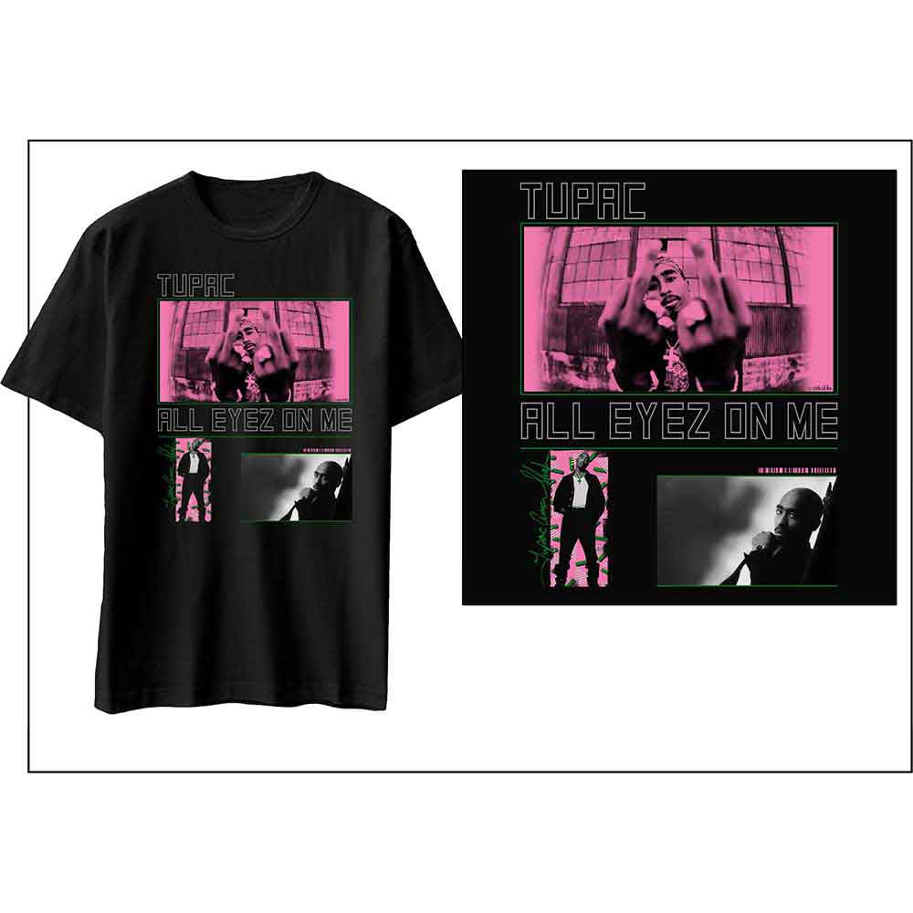 Tupac - Photo Mix - T-Shirt Black