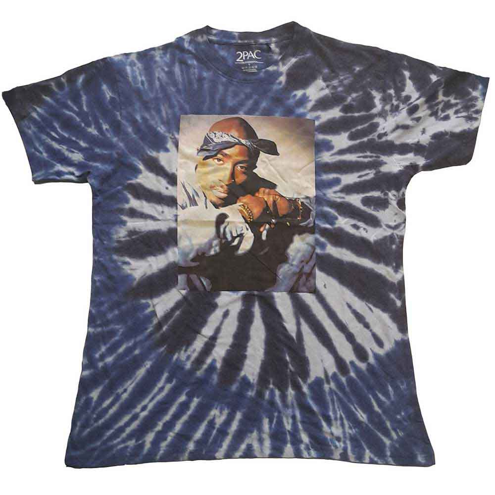 Tupac - Photo Swirl - T-Shirt Blue