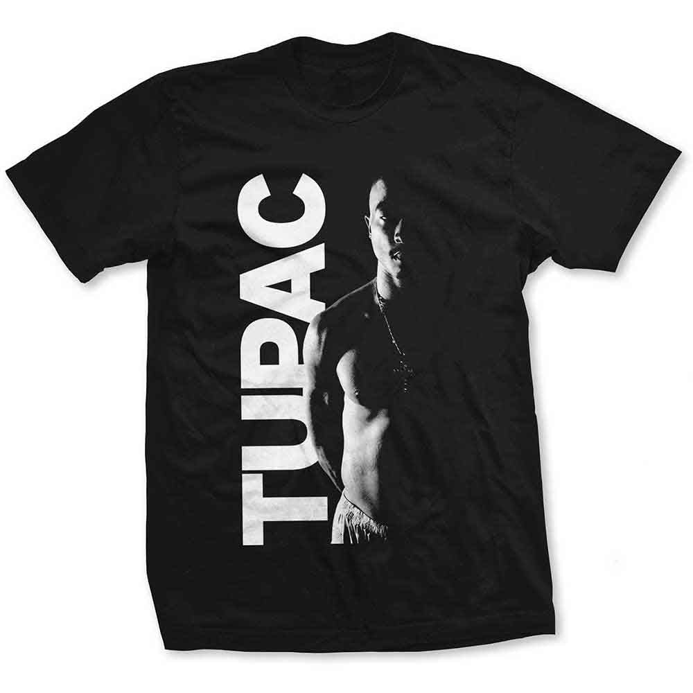 Tupac - Side Photo - T-Shirt Black