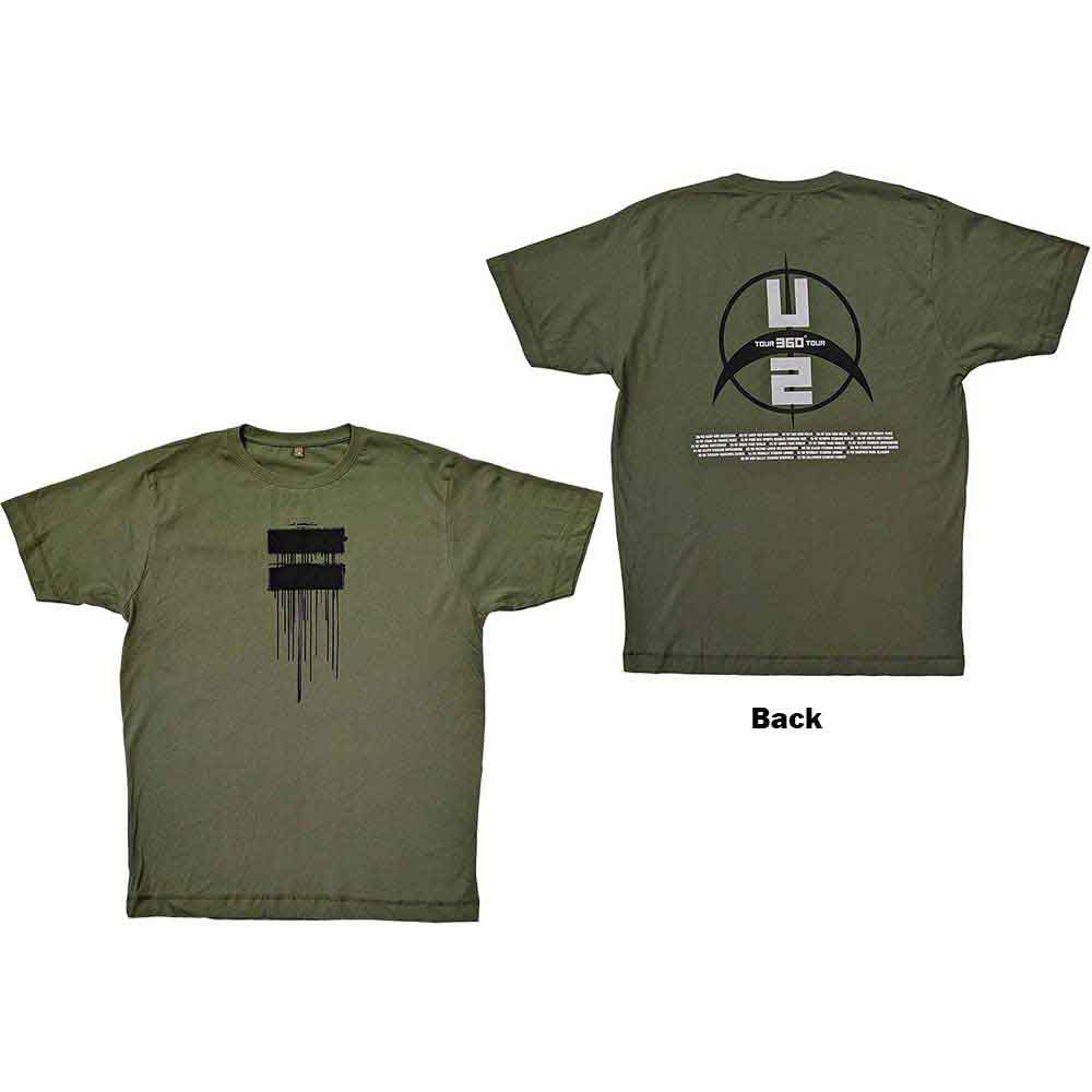 U2 - 360 Degree Tour 2009 Drip - T-Shirt Green