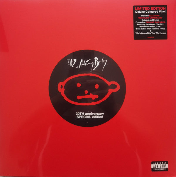 U2 - Achtung Baby (Deluxe Edition, Colored Vinyl, Red, Blue, 180 Gram Vinyl) (2 Lp's) - Vinyl