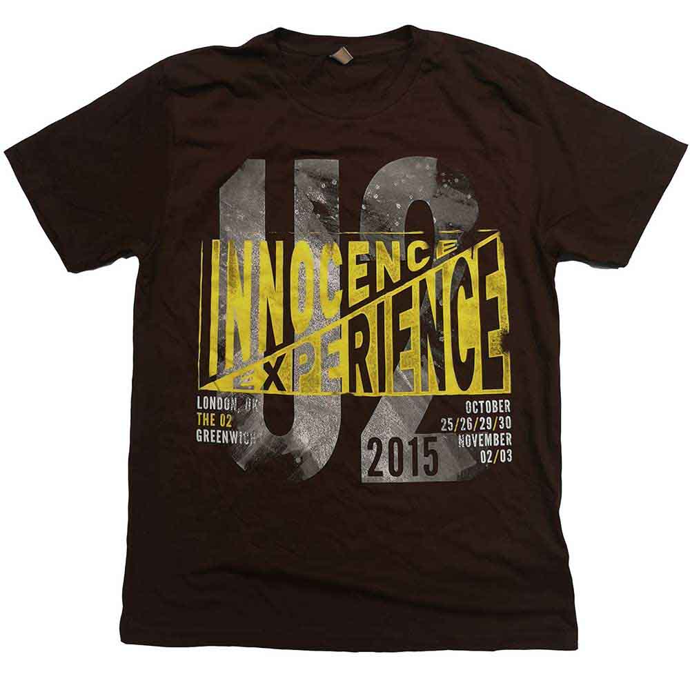 U2 - I+E London Event 2015 - T-Shirt Brown