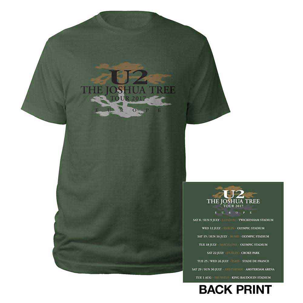 U2 - Joshua Tree Logo 2017 - T-Shirt Green