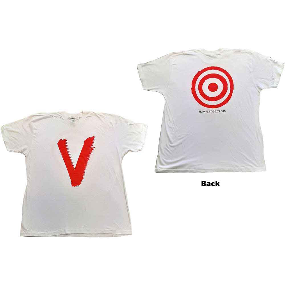 U2 - U2 Vertigo Tour 2005 Red V - T-Shirt White