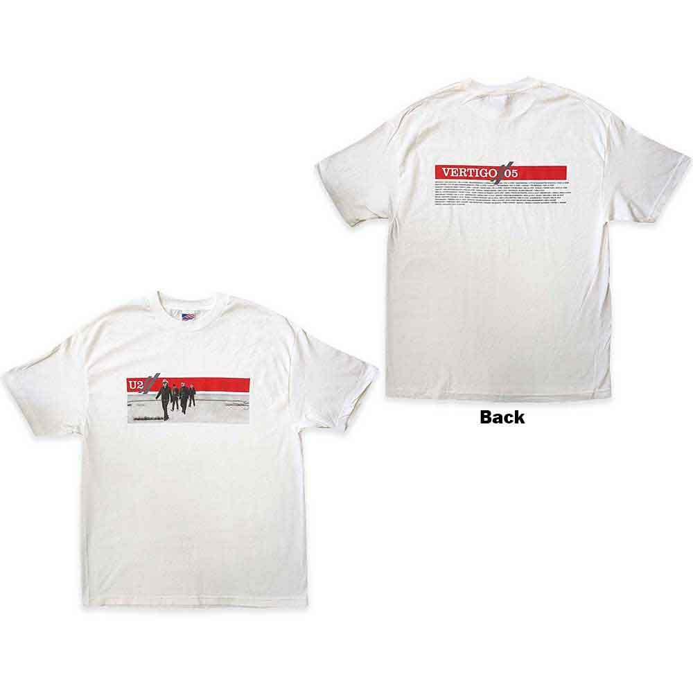 U2 - Vertigo 2005 Band Photo - T-Shirt White