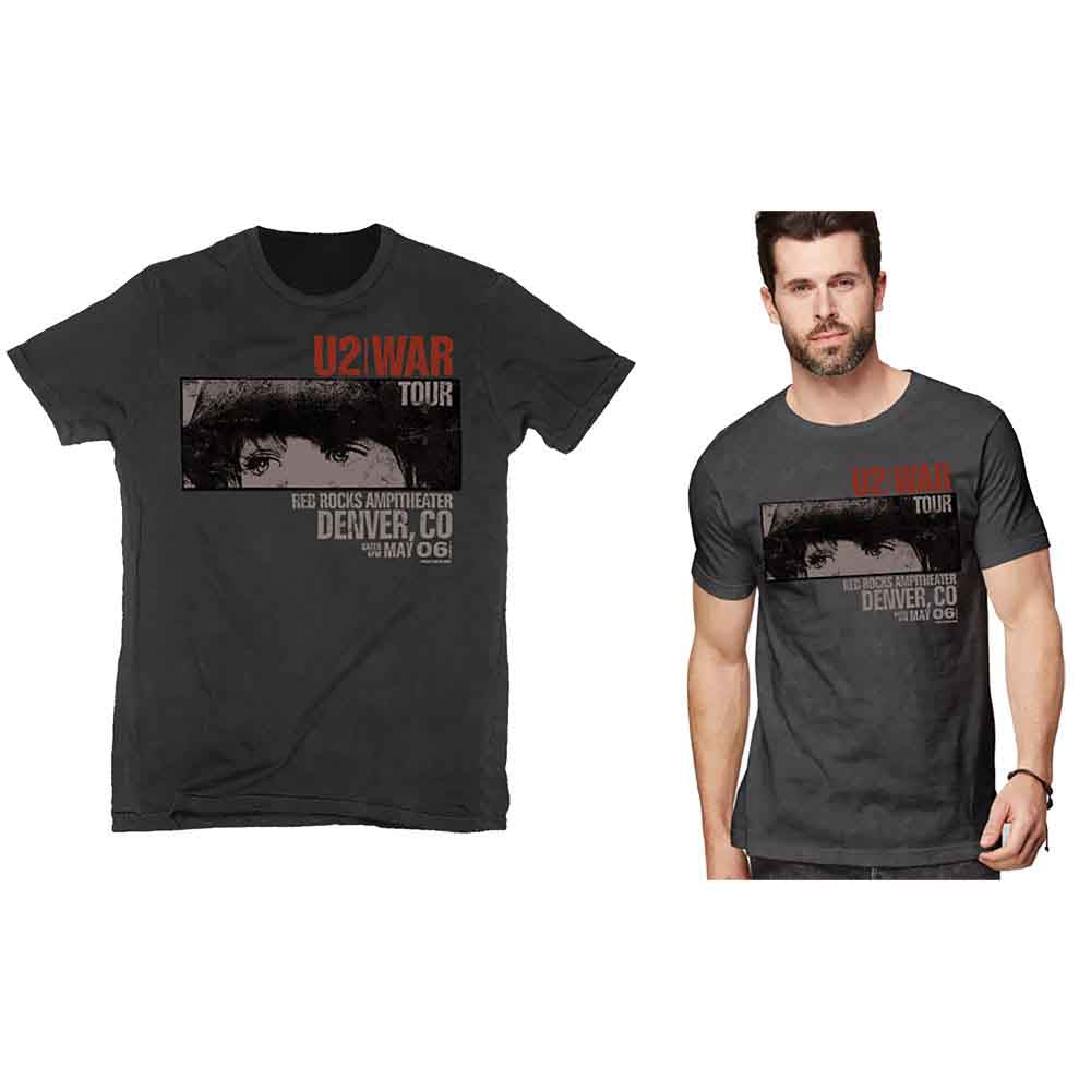 U2 - War Red Rocks - T-Shirt Black