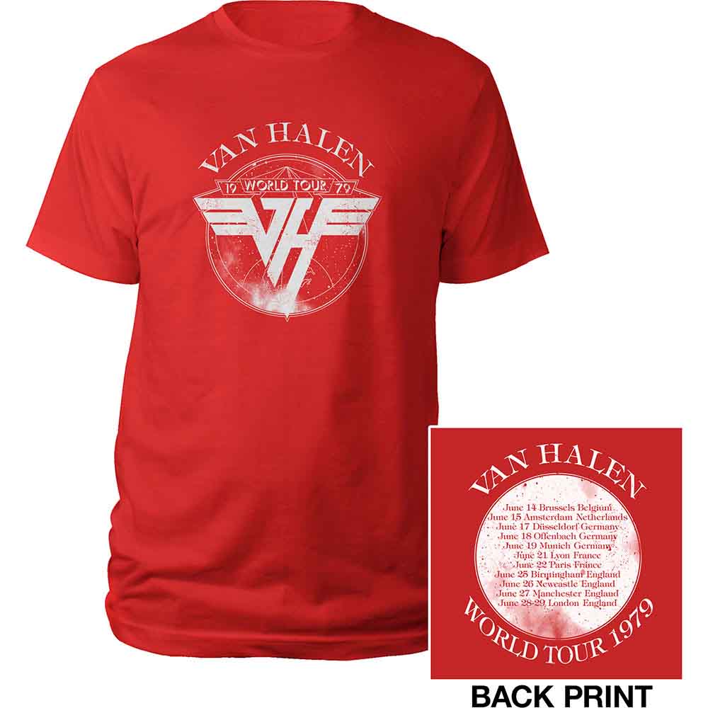 Van Halen - 1979 Tour - T-Shirt Red