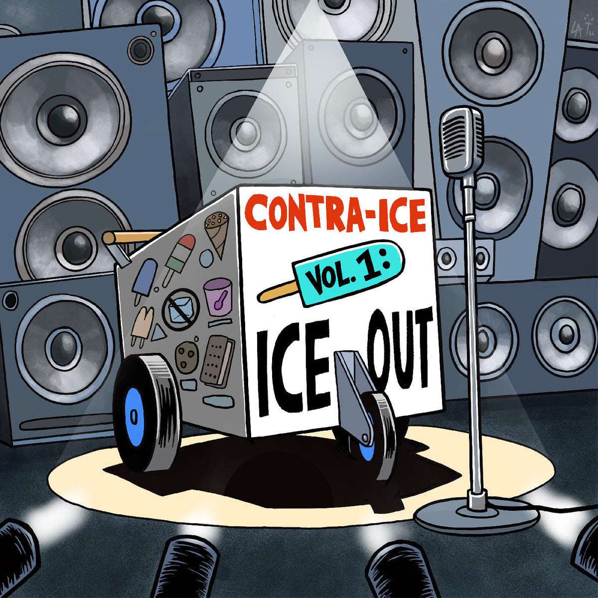 Various Artists - Contra-Ice Vol. 1: Ice Out (Orange/Blue Vinyl) - Vinyl