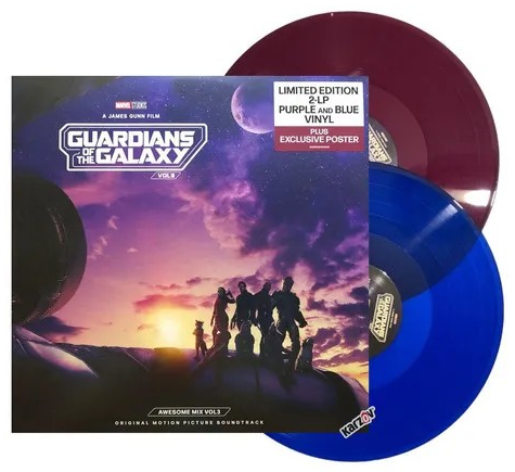 Various Artists - Guardians Of The Galaxy Vol. 3: Awesome Mix Vol. 3 (Limited Edition, Translucent Grape & Cobalt Blue Colored Vinyl, Bonus Poster) (2 Lp's) - Vinyl