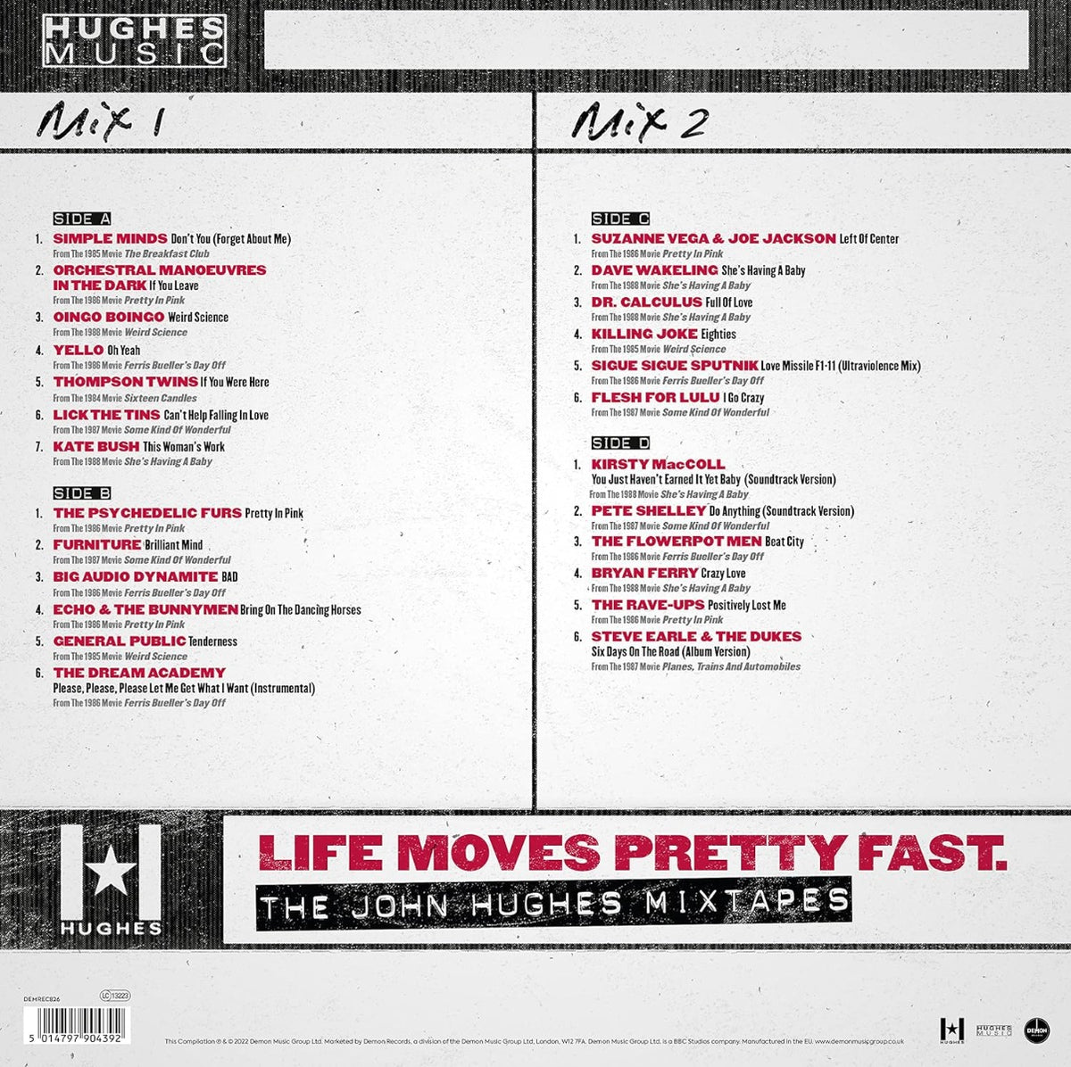 Various Artists - Life Moves Pretty Fast: The John Hughes Mixtapes (140 Gram Black Vinyl) [Import] (2 Lp's) - Vinyl