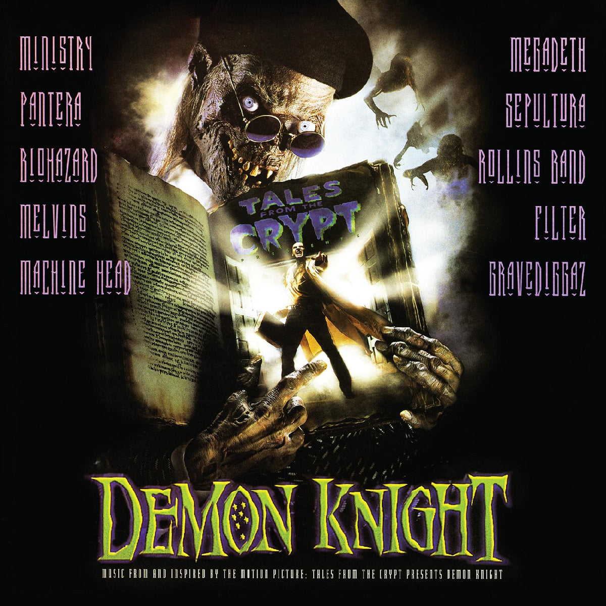 Various Artists - Tales From The Crypt Presents: Demon Knight—Original Motion Picture Soundtrack (Blue & White Cryptkeeper Halloween Splatter Vinyl) - Vinyl