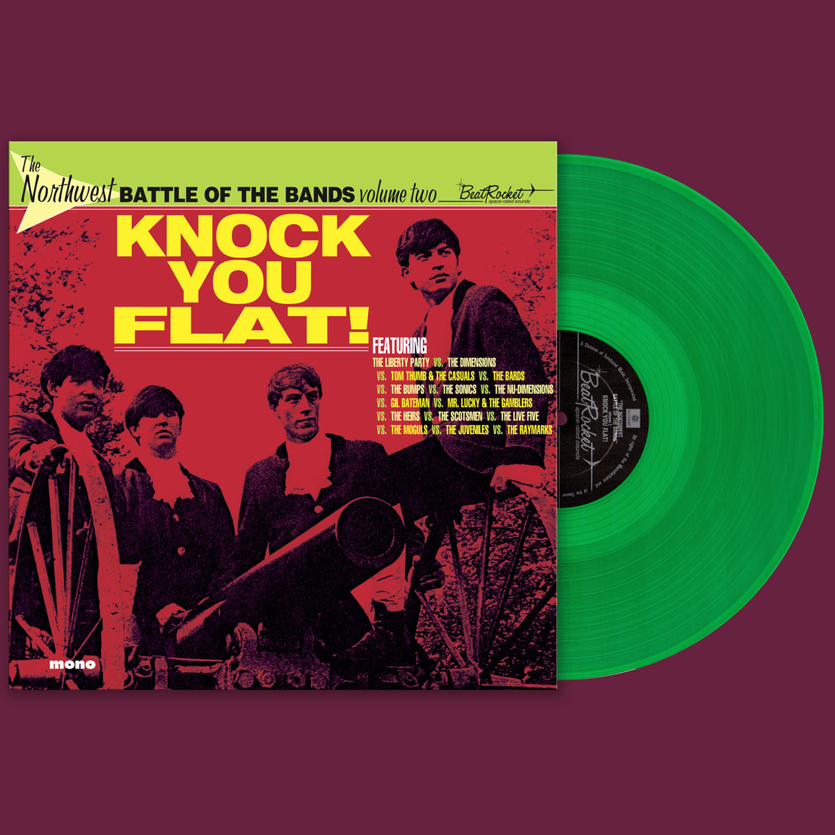 Various Artists - The Northwest Battle Of The Bands Vol. 2: Knock You Flat! (GREEN VINYL) - Vinyl