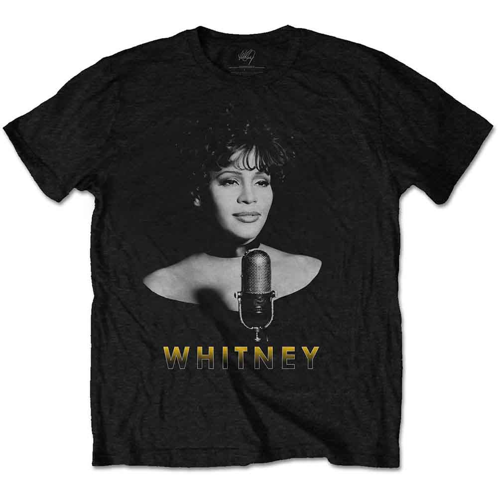 Whitney Houston - Black & White Photo - T-Shirt Black